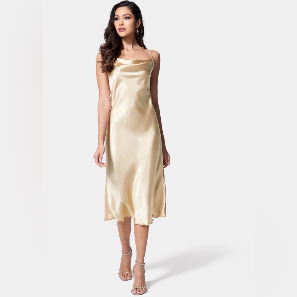 Bebe satin slip dress